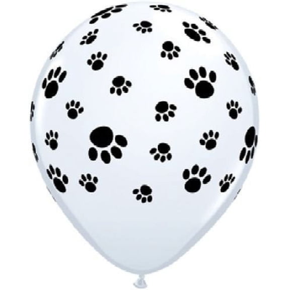 PAW PRINT (12) 11" Dog Cat Any Occasion Birthday Party Sempertex Latex Balloons