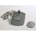 thumbnail image 1 of PAW PRINT DOG CAT MEMORIAL PET OR TEAM ENGRAVED X LARGE THICK SOLID STAINLESS, 1 of 6