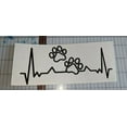 PAW PRINT with HEART PET CAT DOG Vinyl Decal Car Wall Window Sticker