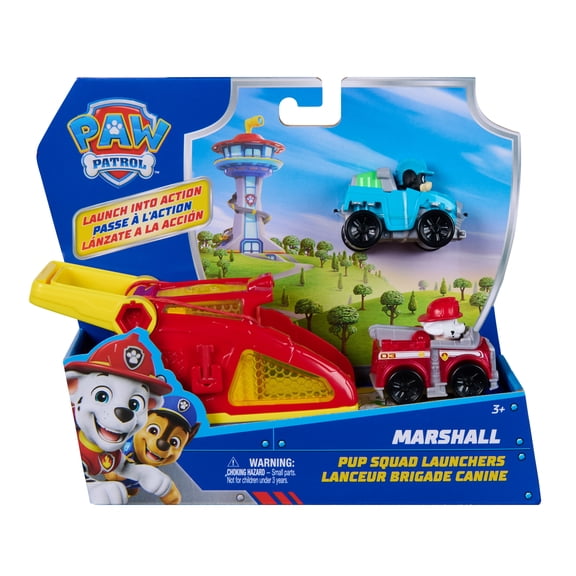 PAW Patrol Marshall Pup Squad Launchers with Rex Vehicle 2-Pack