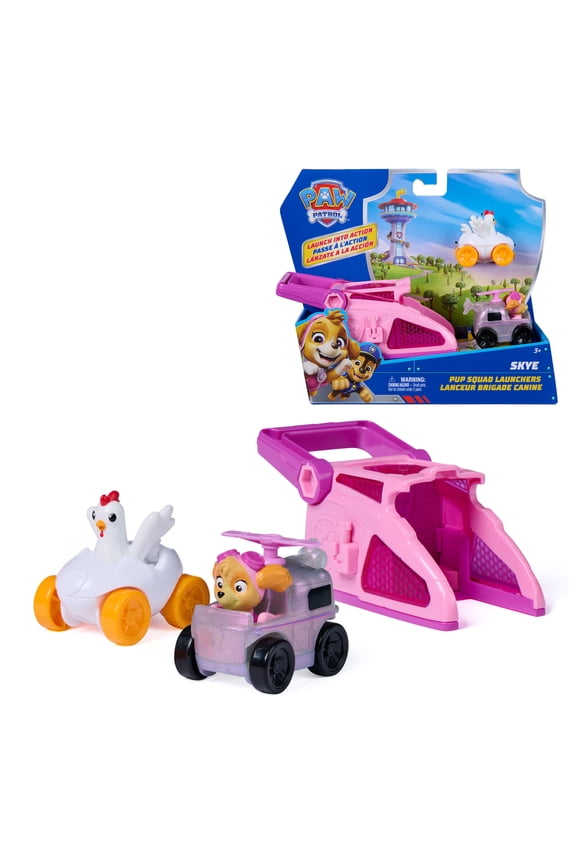 Skye Pup Squad Launchers with Chickaletta Vehicle 2-Pack, Kids Toys for Boys and Girls Ages 3 and Up