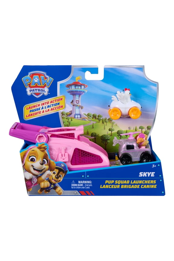 Skye Pup Squad Launchers with Chickaletta Vehicle 2-Pack, Kids Toys for Boys and Girls Ages 3 and Up