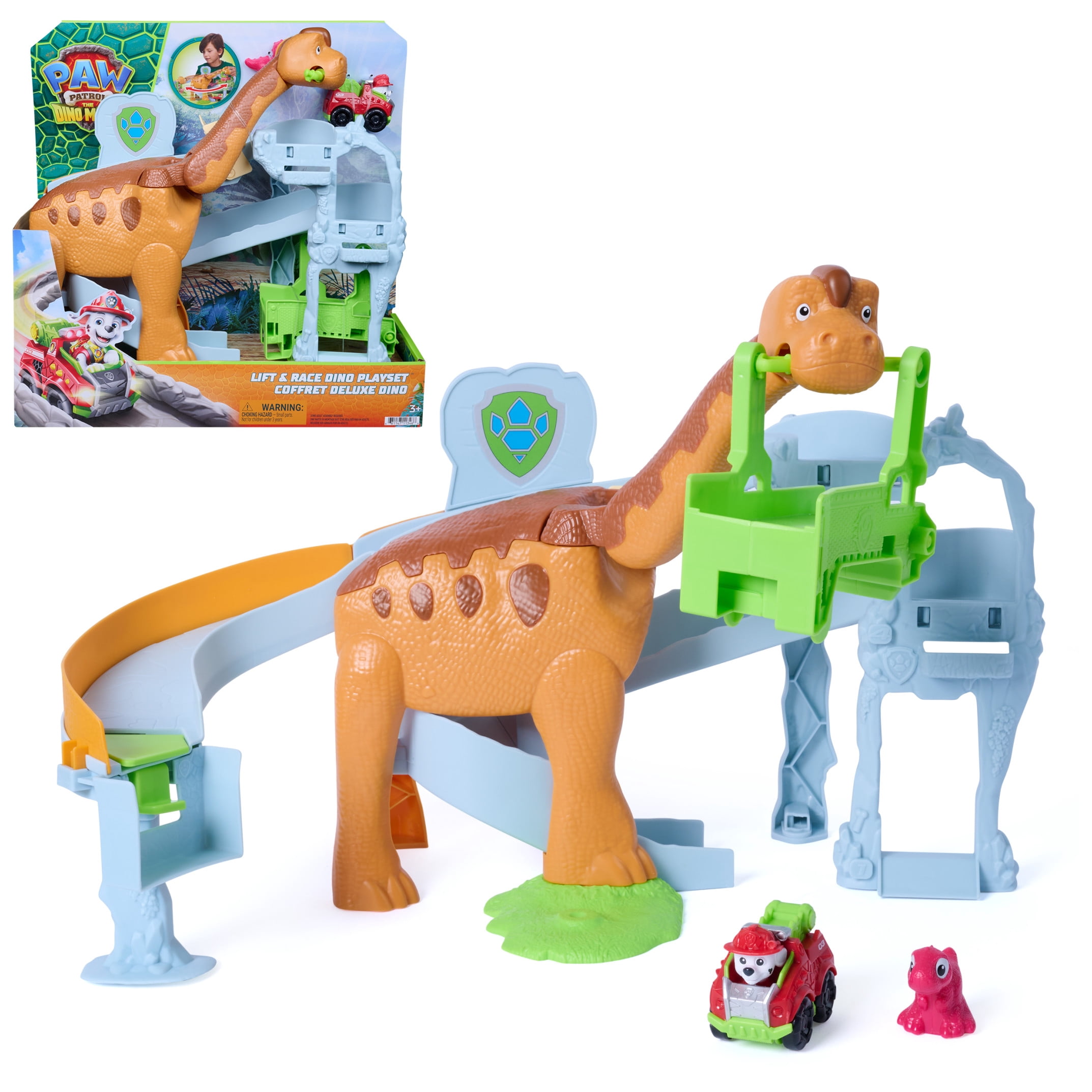 PAW Patrol: The Dino Movie Lift & Race Dino Playset, Ages 3+