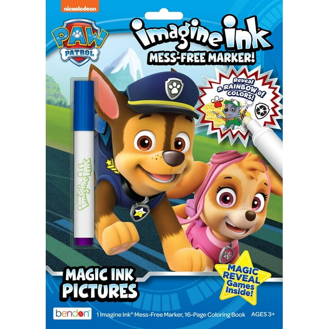 PAW Patrol 16 Page Imagine Ink Coloring Book, Paperback