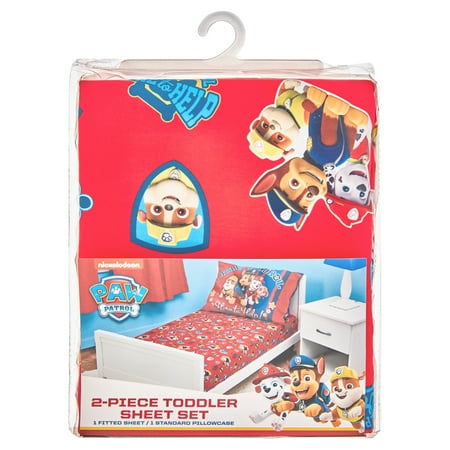 PAW Patrol 2-Piece Toddler Sheet and Pillowcase Set