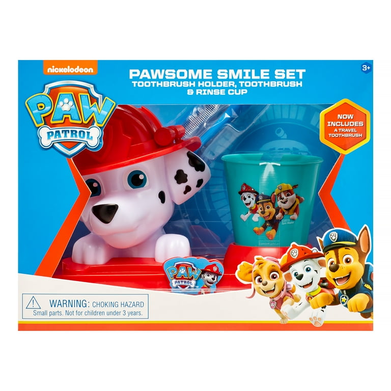 PAW Patrol 3-Piece PAWsome Smile Toothbrush and Holder Set