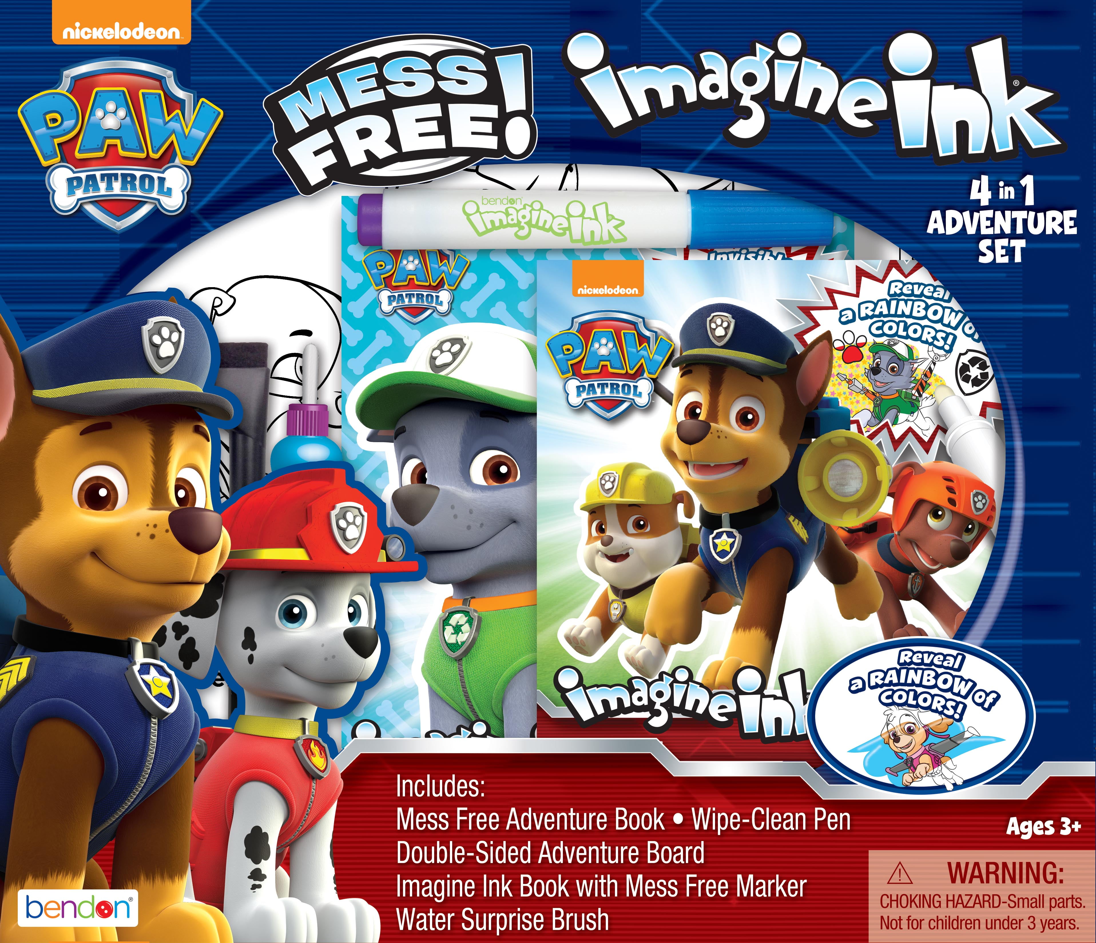 PAW Patrol 4 in 1 Imagine Ink Mess Free Coloring Kit, Paperback Book ...