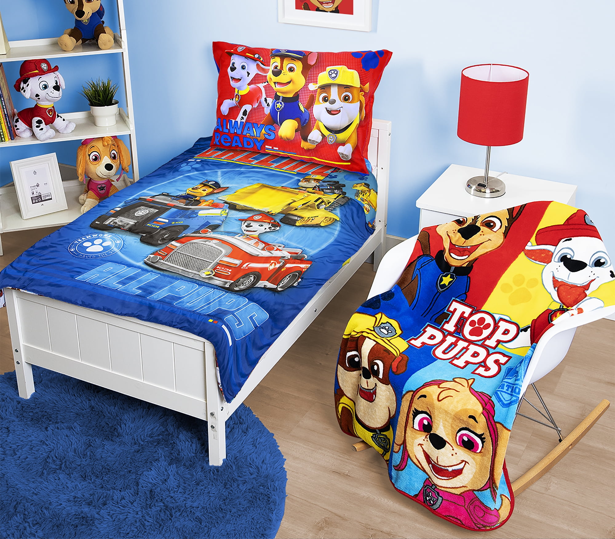 PAW Patrol 5Piece Toddler Bedding and Plush Blanket Set