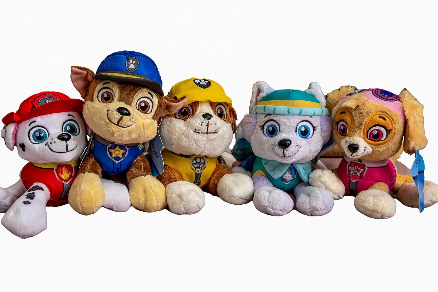 PAW Patrol 6"  Soft Plush Toy SET of 5 Characters Marshall Skye Everest Rubble Chase