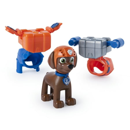 PAW Patrol, Action Pack Zuma Figure with 2 Clip-On Uniforms, for Kids Aged 3 and Up
