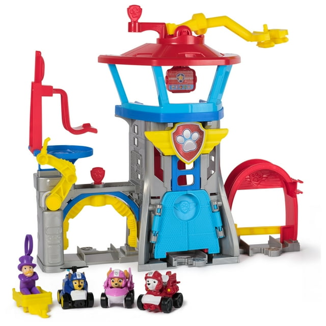 PAW Patrol: Air Rescue, Pup Squad Airport Playset with Chase, Marshall & Skye Vehicles for Kids Ages 3+