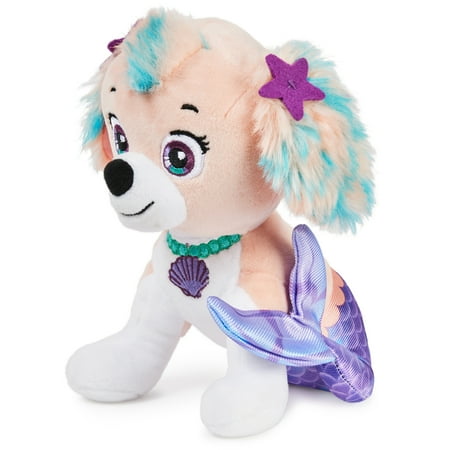 PAW Patrol, Aqua Pups, Coral, 8-inch Plush Toy for Kids Aged 3 and up