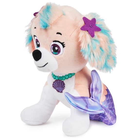 PAW Patrol, Aqua Pups, Coral, 8-inch Plush Toy for Kids Aged 3 and up