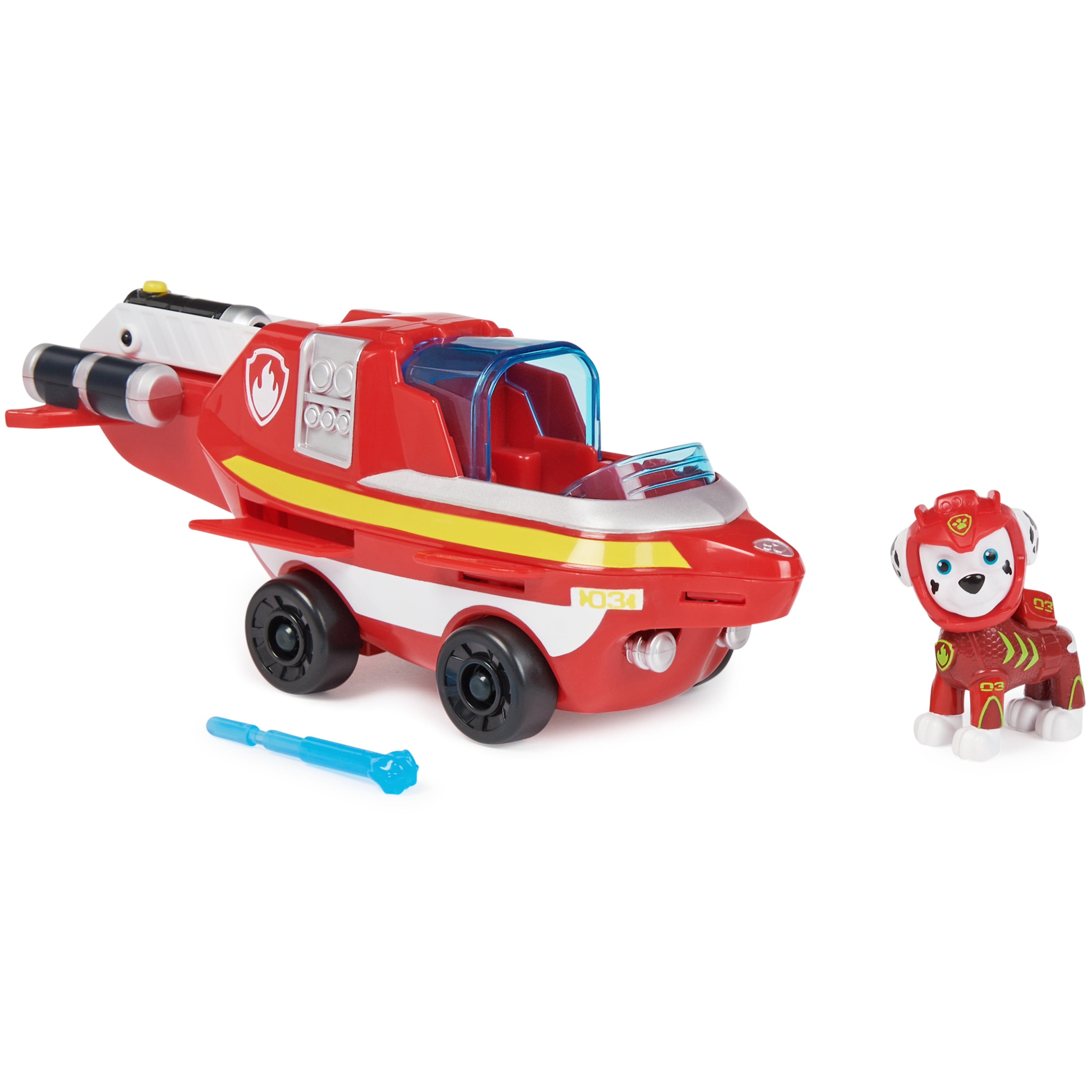 PAW Patrol Aqua Pups, Marshall Transforming Vehicle with Figure for Kids  Ages 3 and up