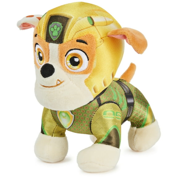 PAW Patrol, Aqua Pups, Rubble, 8-inch Plush Toy for Kids Aged 3 and up