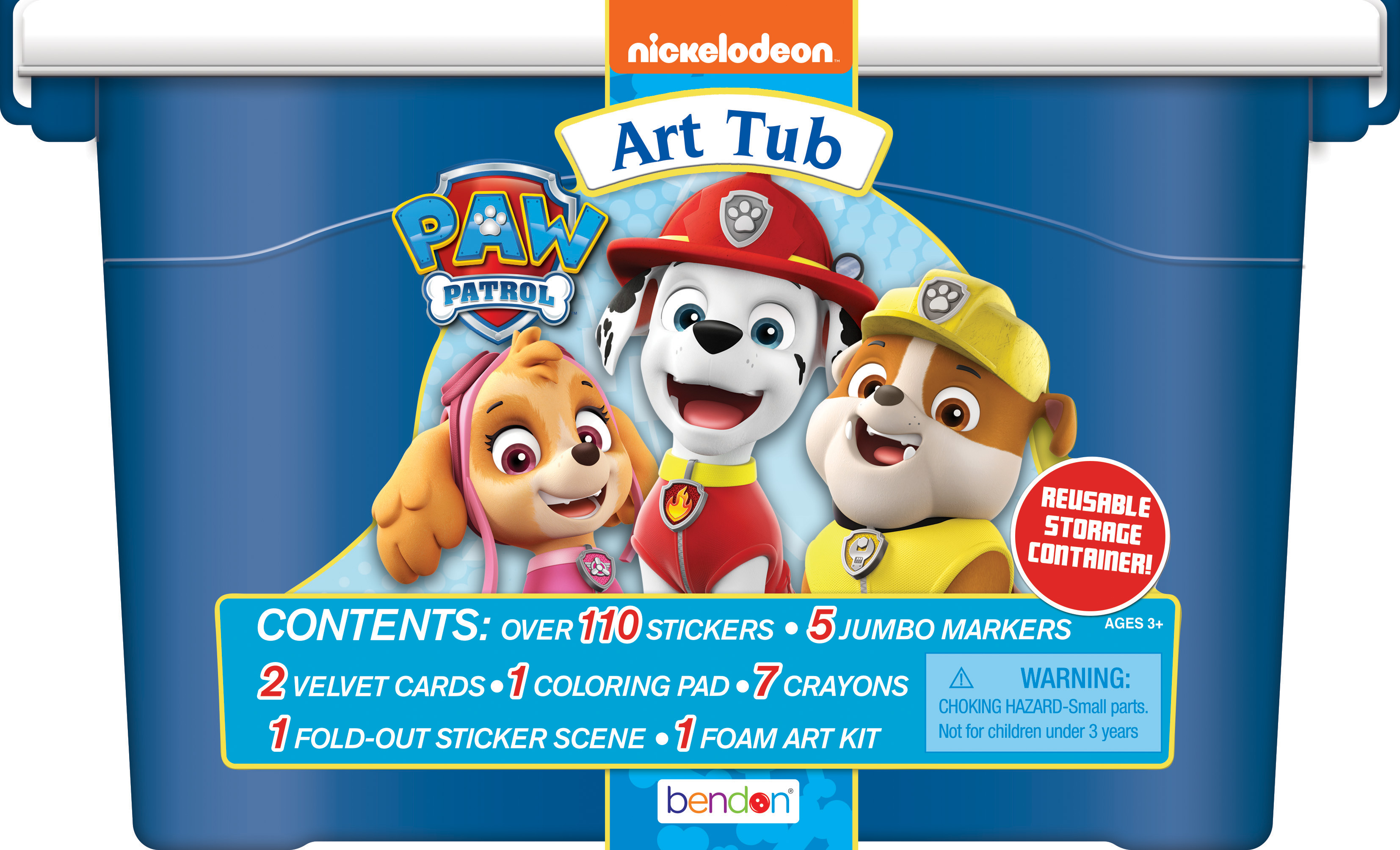 PAW Patrol Art Tub with a Coloring Book and Coloring Supplies - image 1 of 9