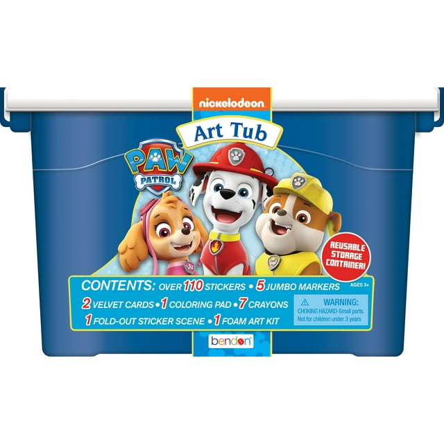 PAW Patrol Art Tub with a Coloring Book and Coloring Supplies