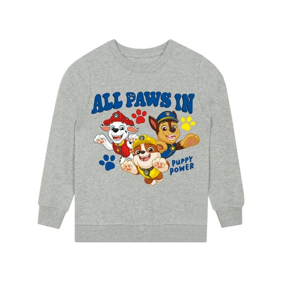 PAW Patrol Boys All Paws In Sweatshirt Grey Sizes 4-8