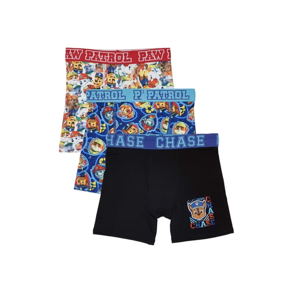 PAW Patrol, Boys Underwear, 3 Pack Athletic Boxer Briefs (Little Boys & Big Boys)