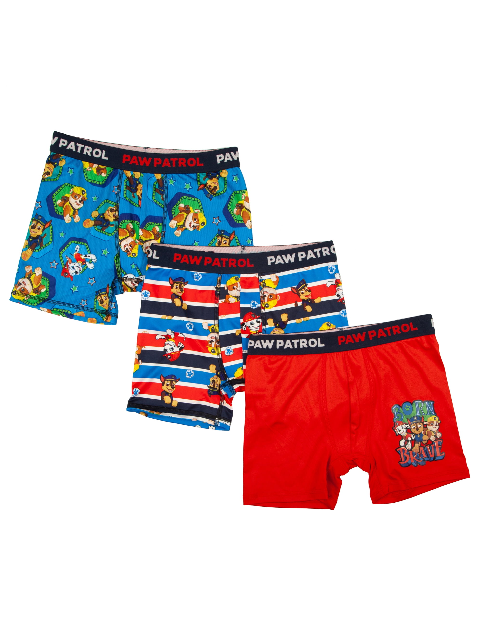 PAW Patrol Boys Underwear 3 Pack Poly Boxer Briefs Little Boys Big Boys