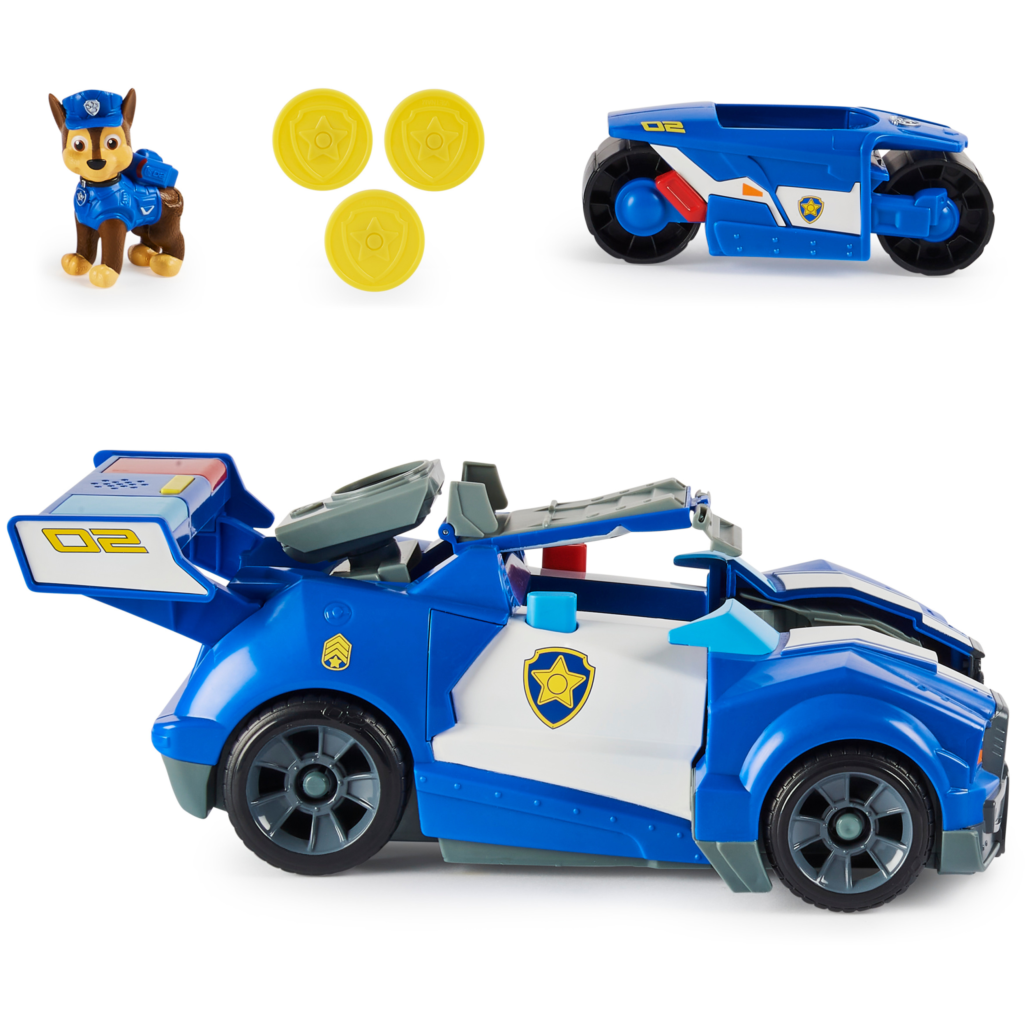 PAW Patrol, Chase 2-in-1 Transforming Movie City Cruiser & Motorcycle - image 1 of 10