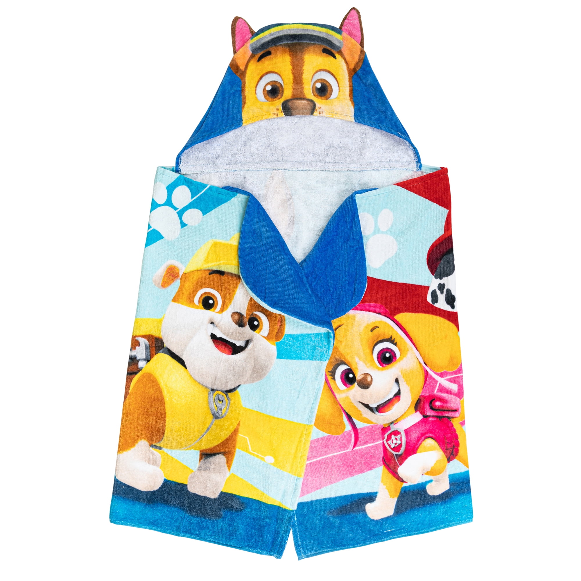 Paw Patrol Chase Kids Cotton Hooded Towel, 24x50, 3-D Ears