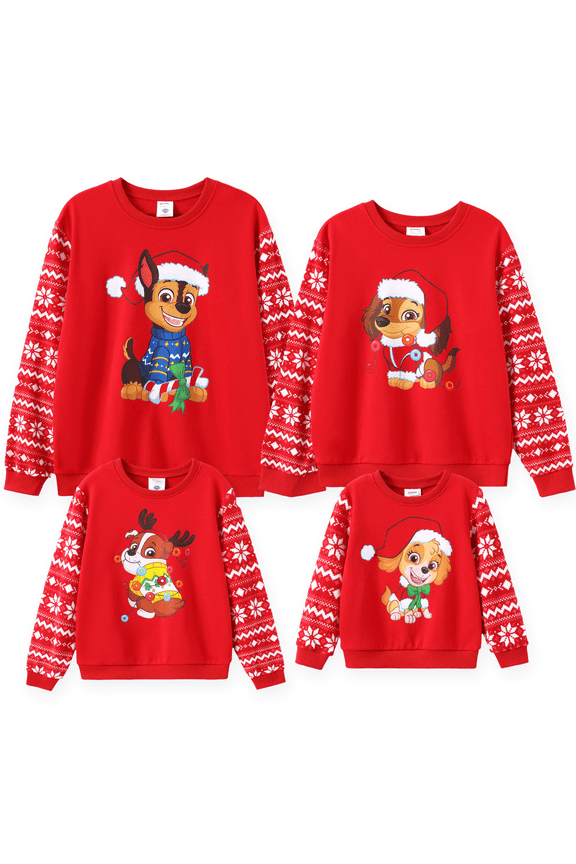 Chase Mens Graphic Sweatshirts Family Christmas Matching Sets Pullover Ugly Sweatshirts