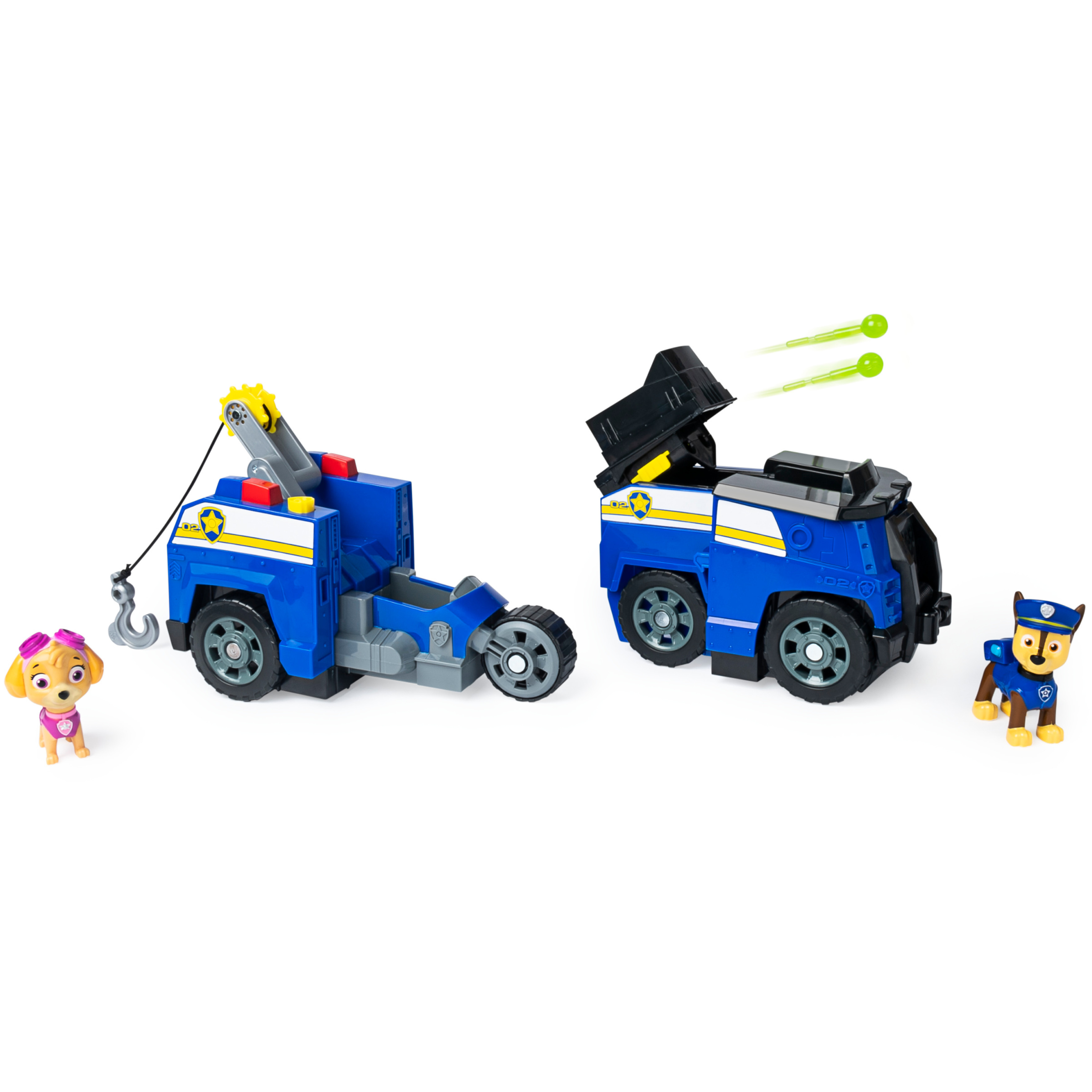 PAW Patrol, Chase Split-Second 2-in-1 Transforming Vehicle with Figure - image 1 of 8