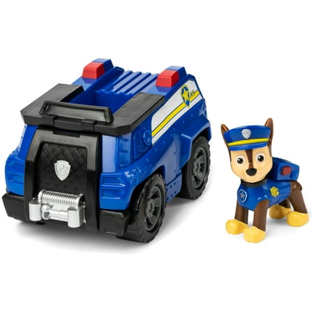 Paw Patrol, Chase’s Patrol Cruiser Vehicle with Collectible Figure, for Kids Aged 3 and Up