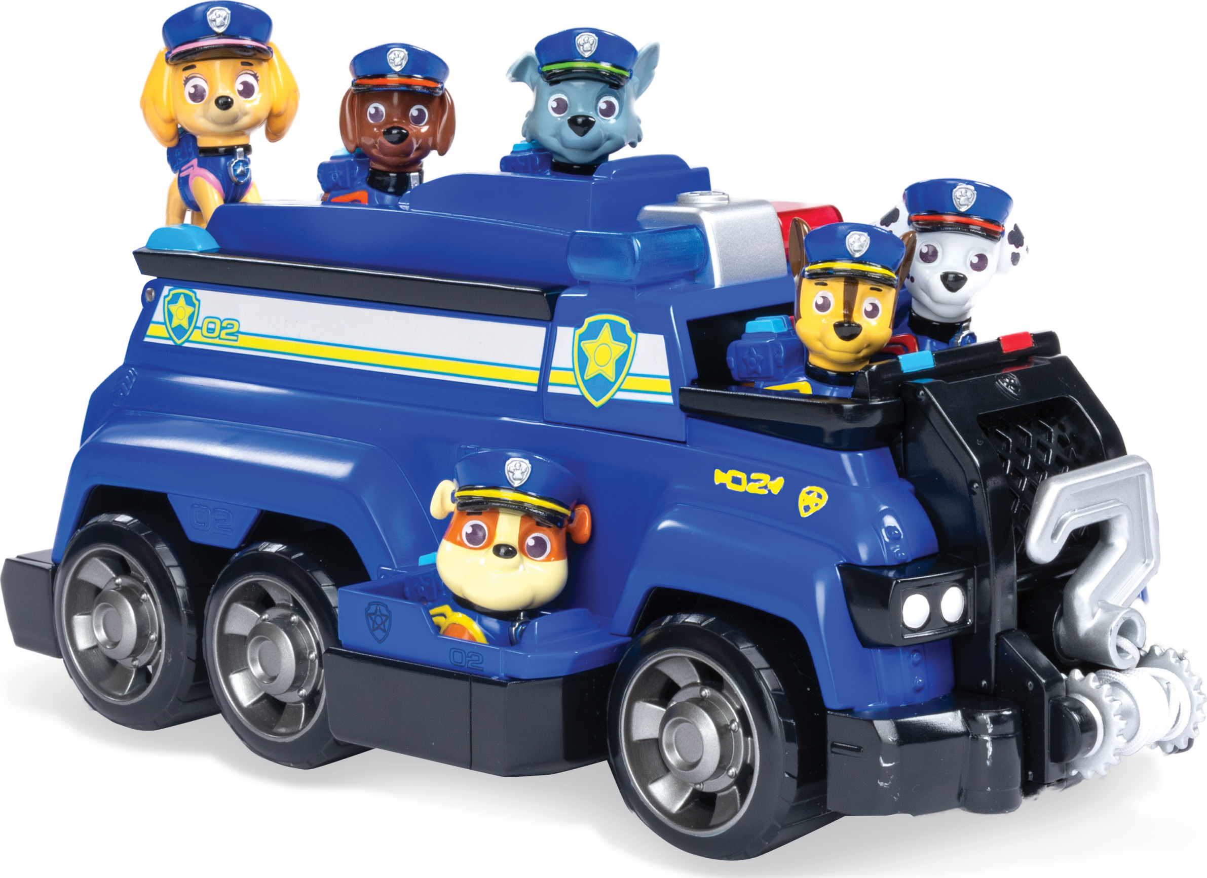 PAW Patrol, Chase’s Total Team Rescue Police Cruiser Vehicle with 6 Pups, for Kids Aged 3 and Up - image 1 of 8