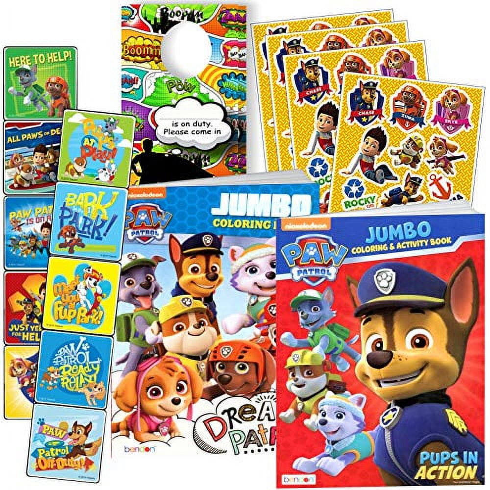 Paw Patrol Coloring Book And Stickers - 295 Stickers! By Stickerland 