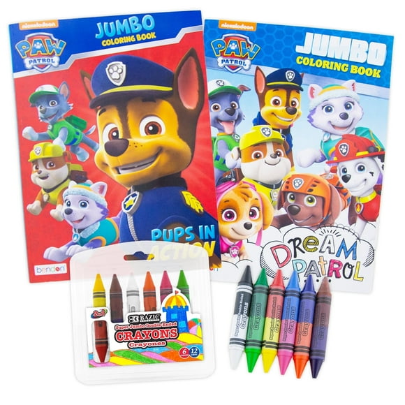 Puppy Coloring and Activity Book Set, Include 2 Books & Jumbo Crayons, Learning Coloring Drawing