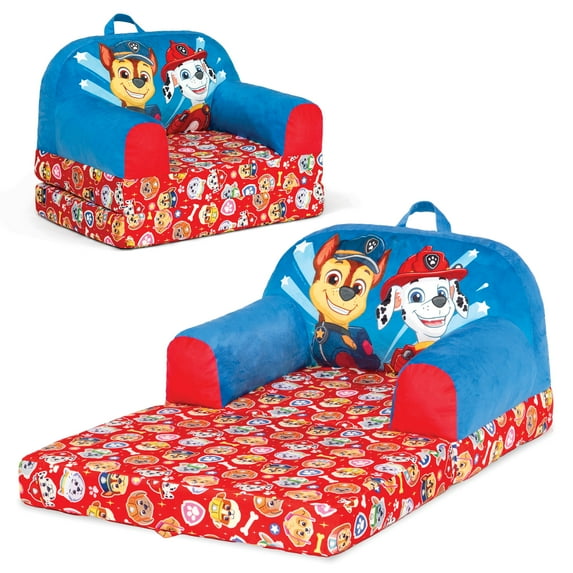 PAW Patrol Cozee Buddy Flip-Out Kids Chair by Delta Children - Greenguard Gold Certified, Blue
