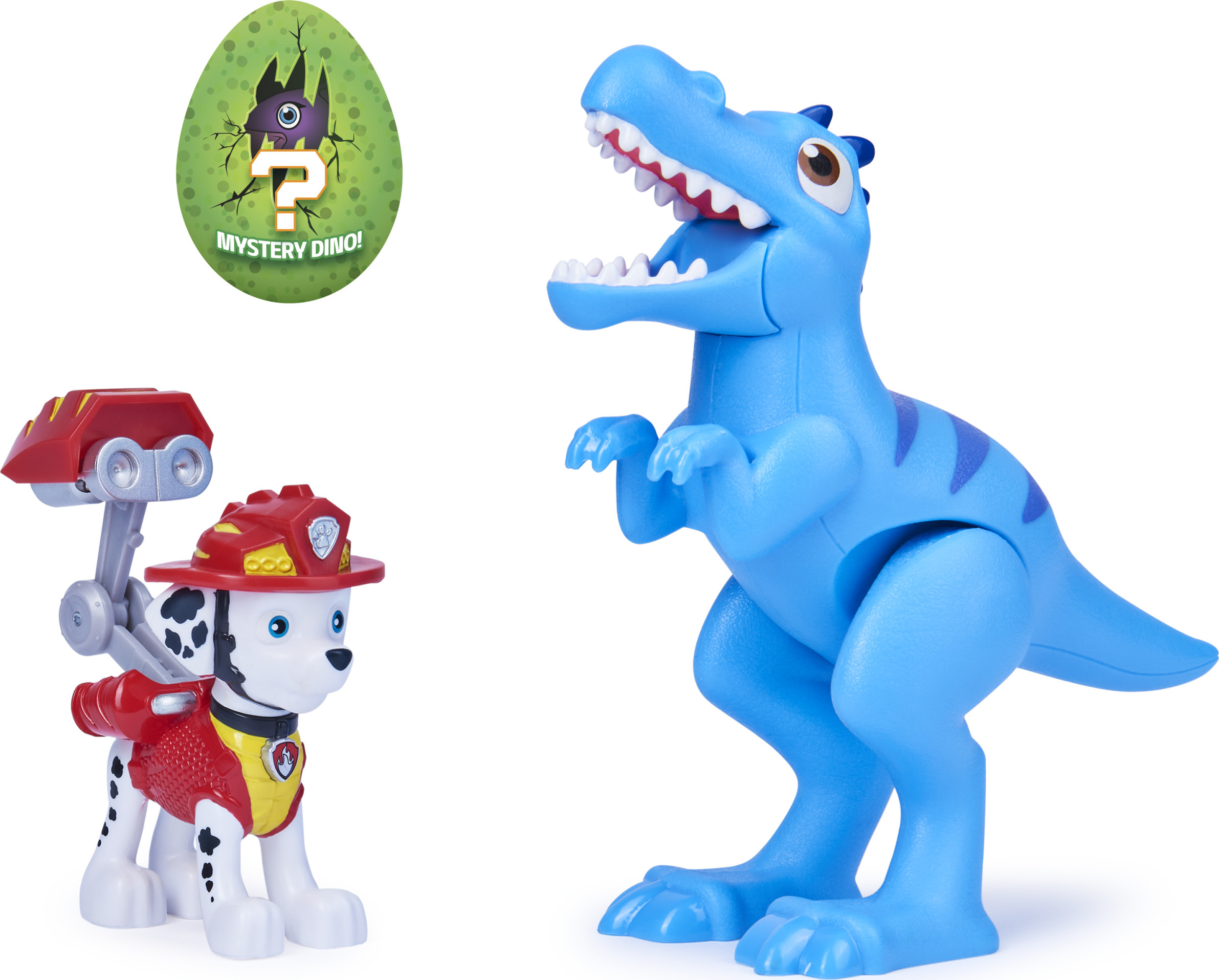PAW Patrol, Dino Rescue Marshall and Dinosaur Action Figure Set, for Kids Aged 3 and up - image 1 of 5