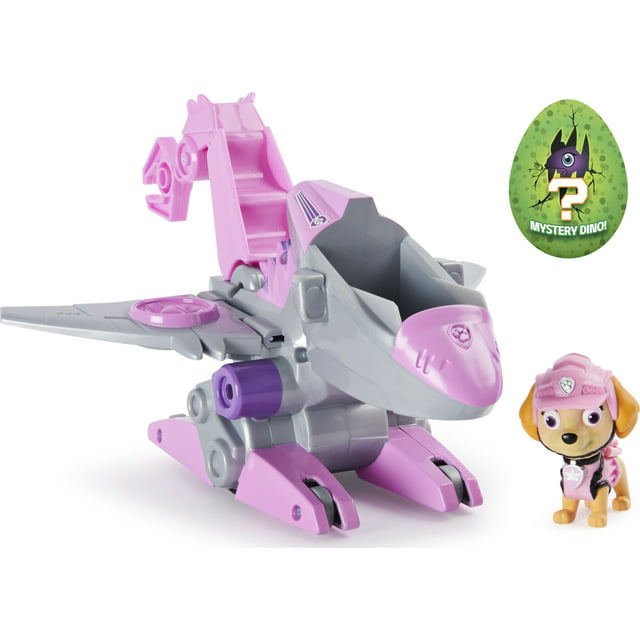 PAW Patrol, Dino Rescue Skye’s Deluxe Rev Up Vehicle with Mystery Dinosaur Figure