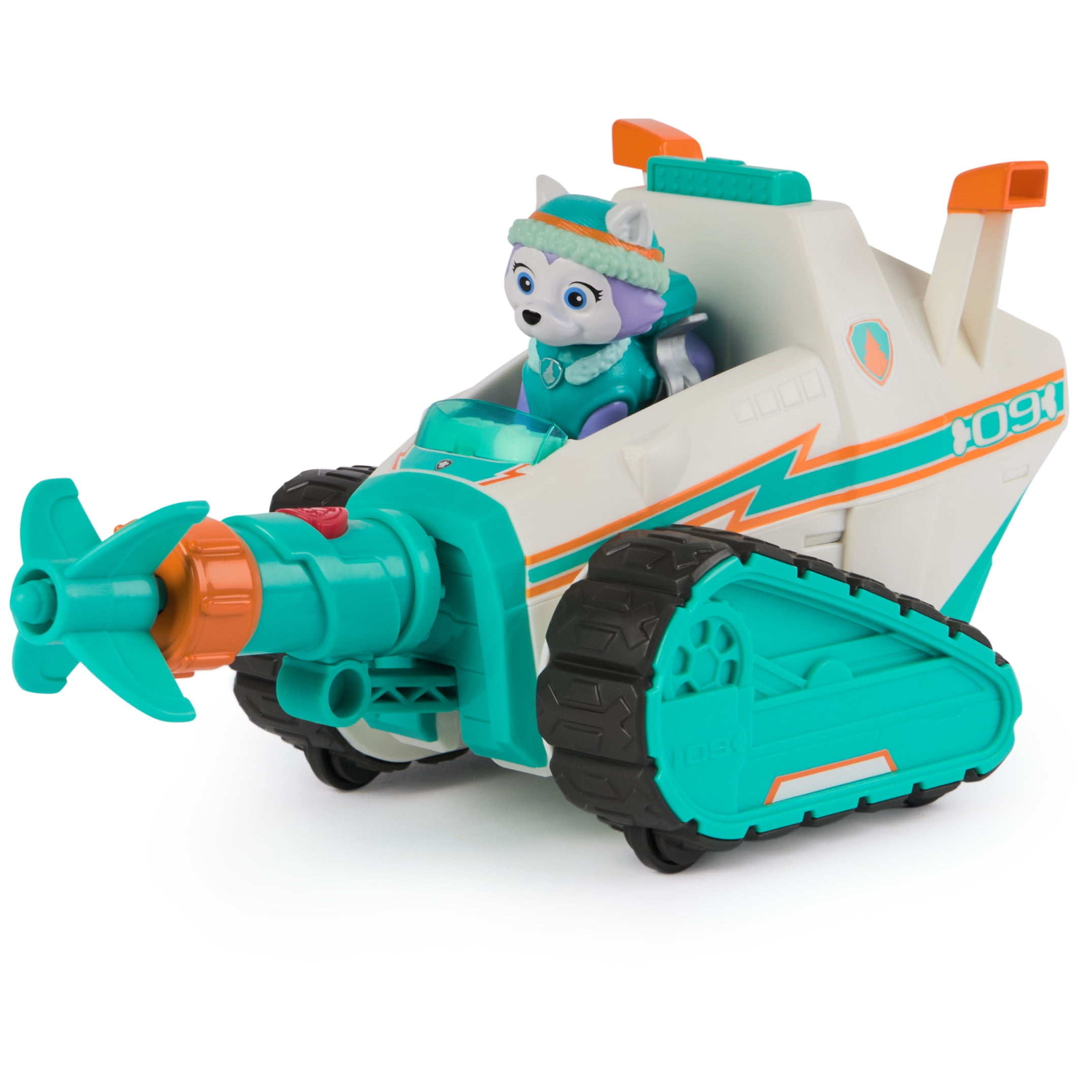 PAW Patrol Everest Deluxe Snowmobile, with Projectile Launcher, Snowboard and Collectible Action Figures, Kids Toys for Boys & Girls Ages 3+