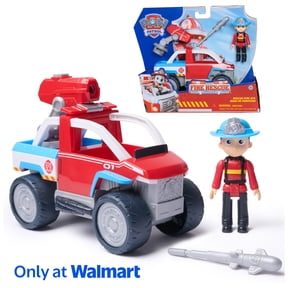 PAW Patrol Fire Rescue, Fire ATV Vehicle with Ryder Figure & Drone Launcher, for Kids 3+