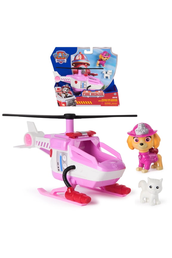 Fire Rescue: Skye Rescue Fire Chopper with Figure, Kitty Friend & Accessories for Kids 3+