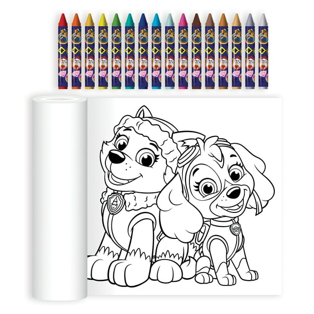 PAW Patrol Giant Coloring Set, 17 Pieces, Children Ages 3 and up ...