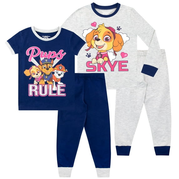 PAW Patrol Girls 2 Pack Pajamas, Sizes 2T-7