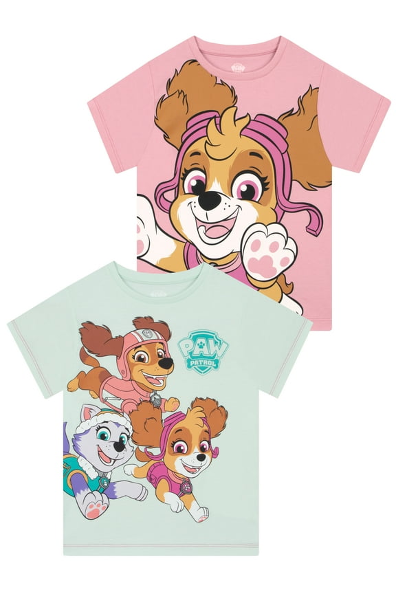 Girls 2 Pack T-Shirts Blue Sizes 2T-8