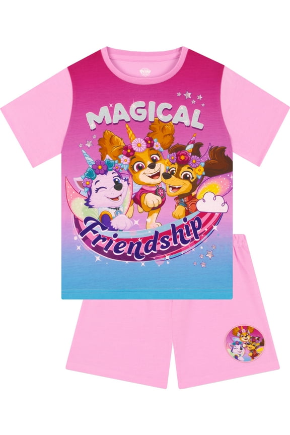 Girls Skye Short Pajamas Pink Sizes 2T-8