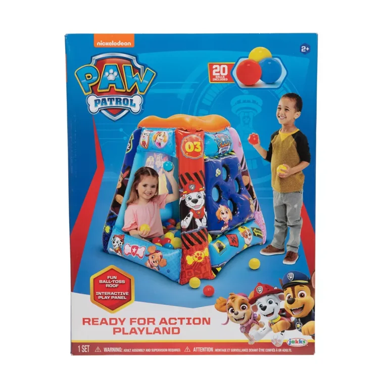 PAW Patrol Inflatable Kids Ball Pit Playland with 20 Soft Flex