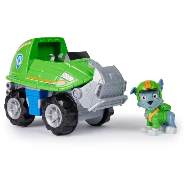 PAW Patrol Jungle Pups, Rocky Turtle Vehicle with Figure, Toys for Kids Ages 3 and Up