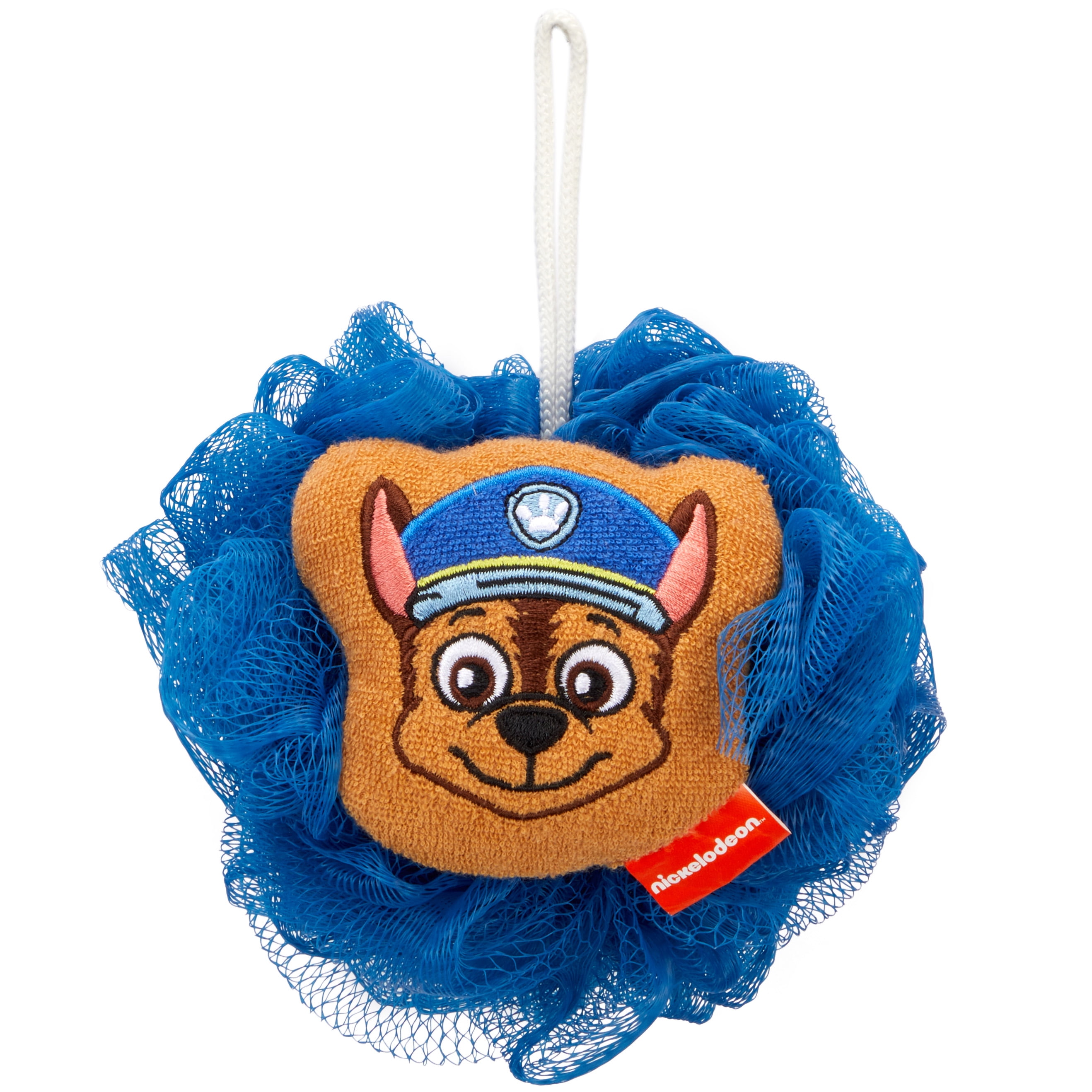 PAW Patrol Chase Blue Kids Bath Loofah Pouf - Walmart.com