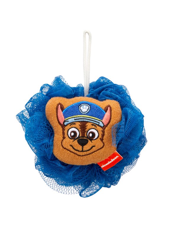 Chase Blue Kids Bath Loofah Pouf