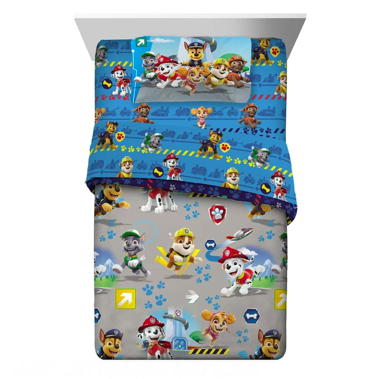 PAW Patrol Kids Twin Bed in a Bag, 5Pc Bedding Set, Comforter and