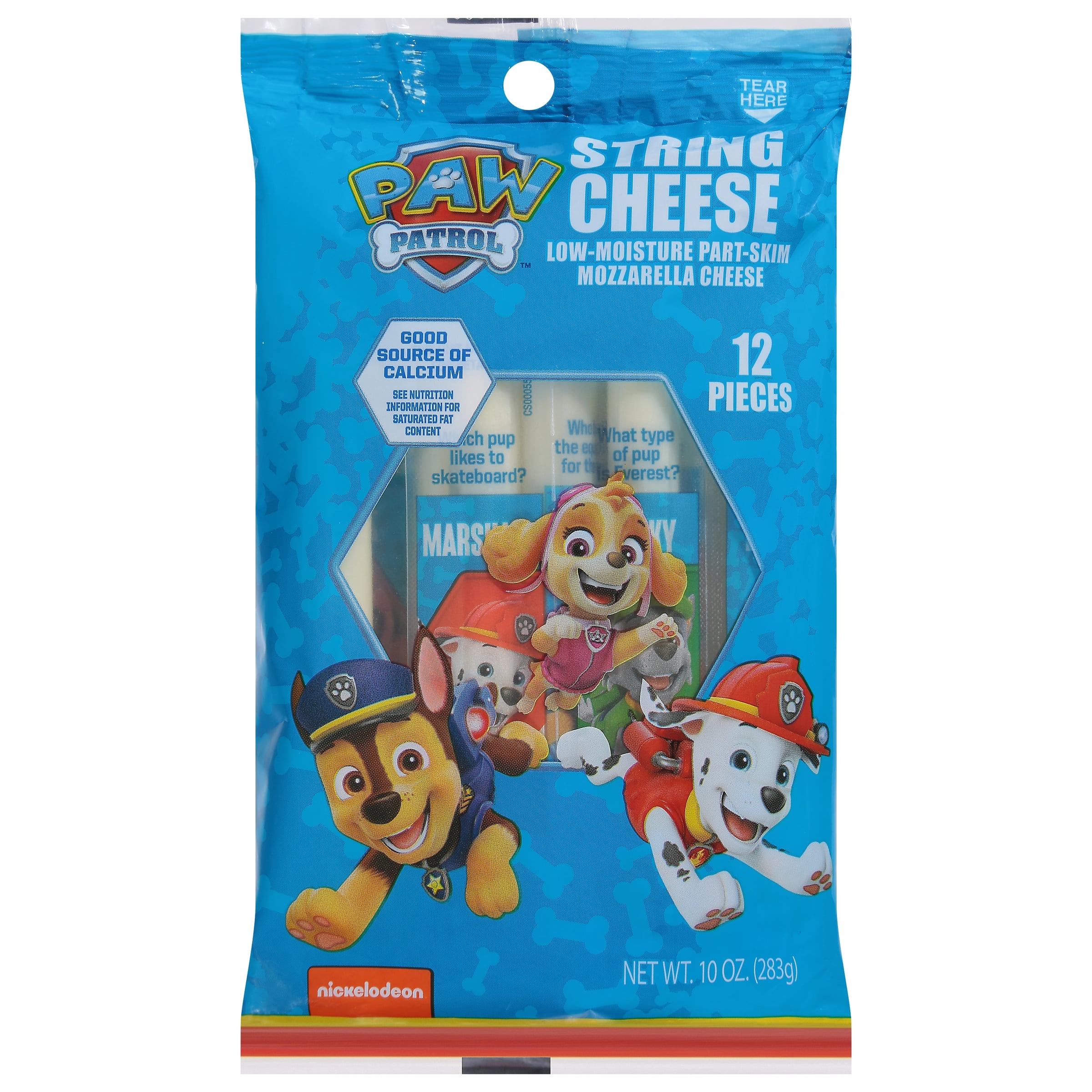 PAW Patrol Low Moisture Part Skim Mozzarella String Cheese 10oz 12 Count