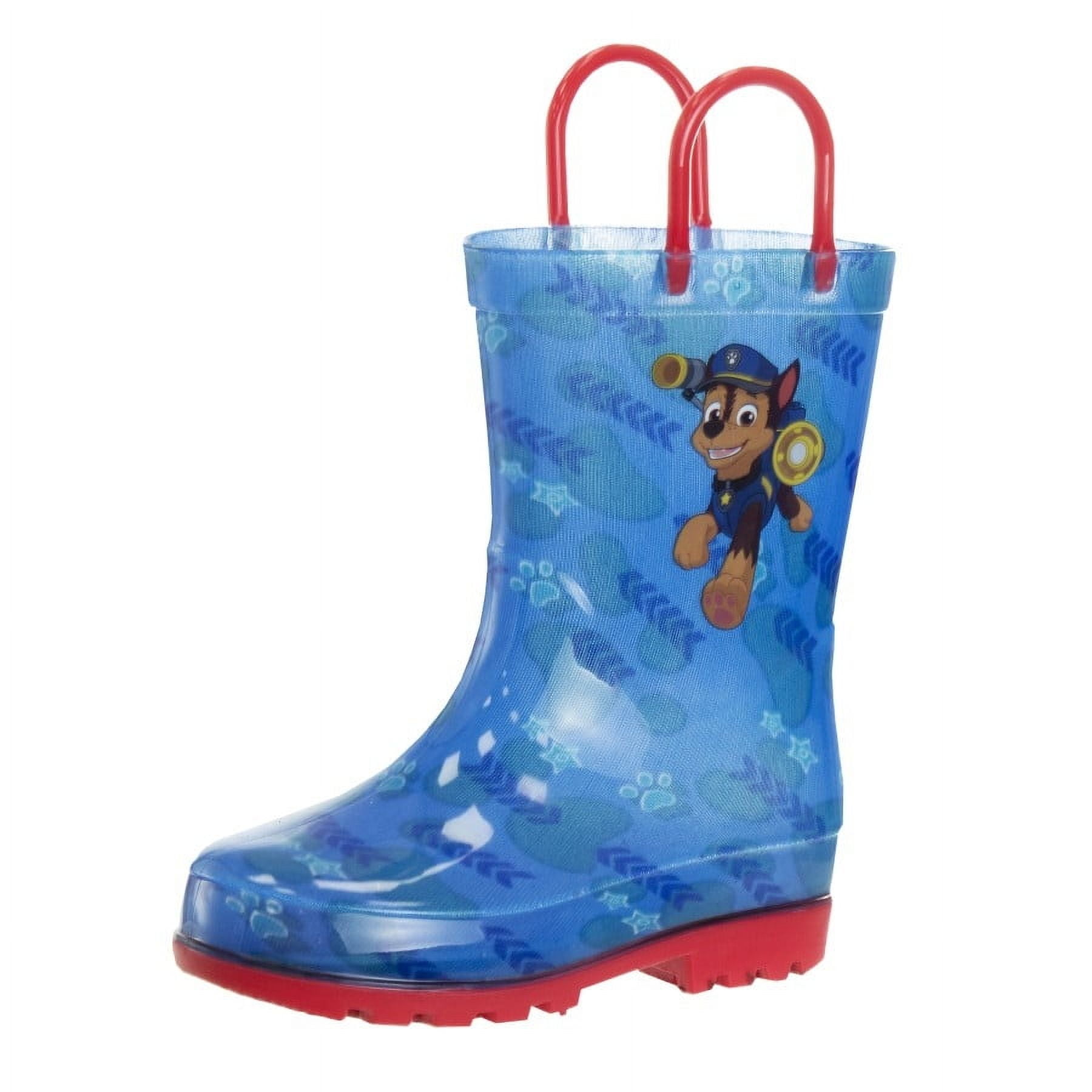 PAW Patrol Marshall and Chase Rainboots (Toddler Sizes) - Blue Red, Size: 7/8