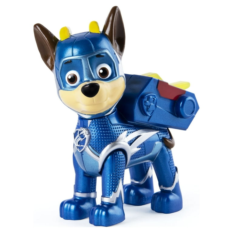 PAW Patrol Mighty Pups Super PAWs Chase Figure with Transforming Backpack for Kids Aged 3 and Up
